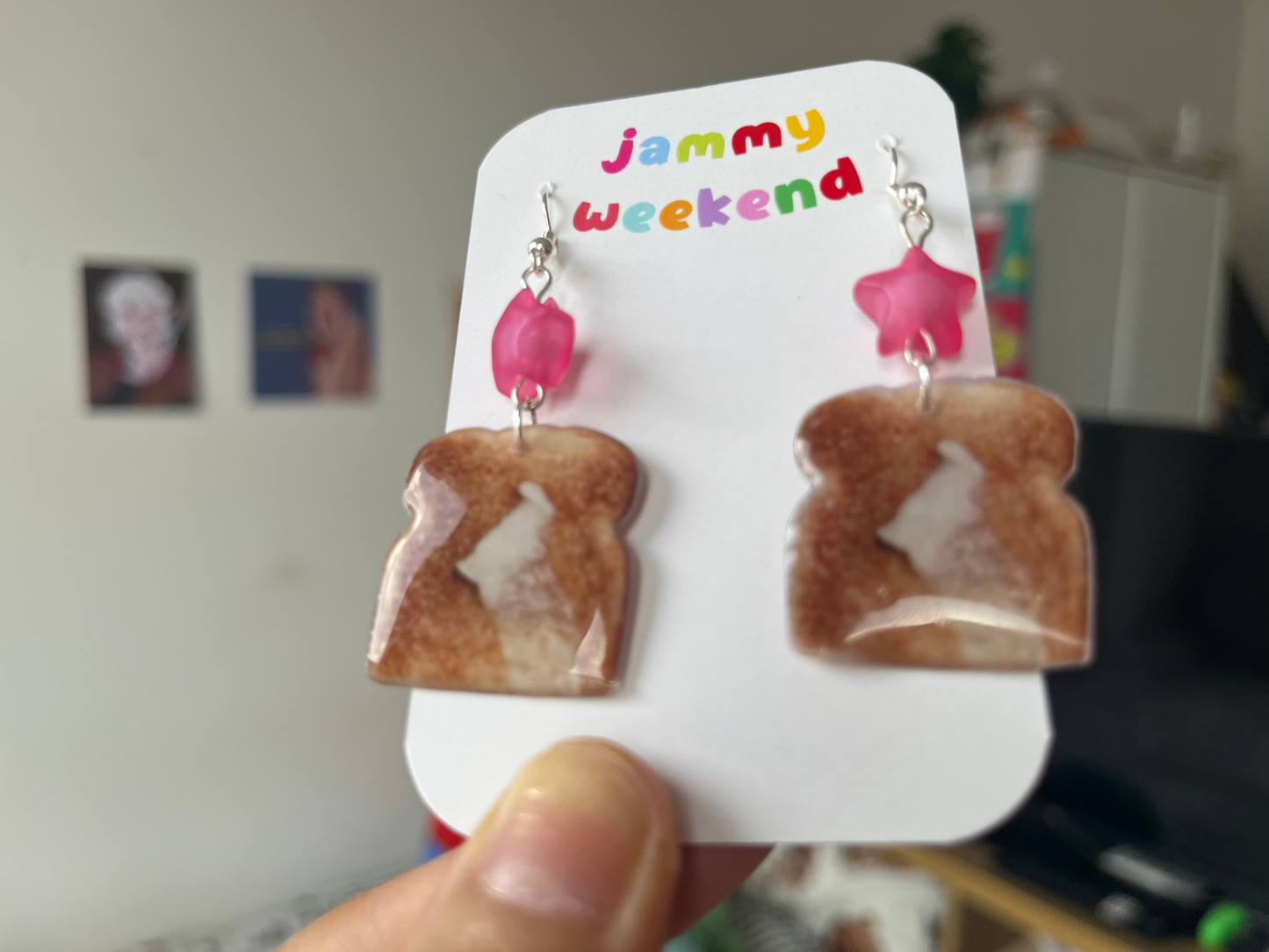 Colourful Toast Earrings