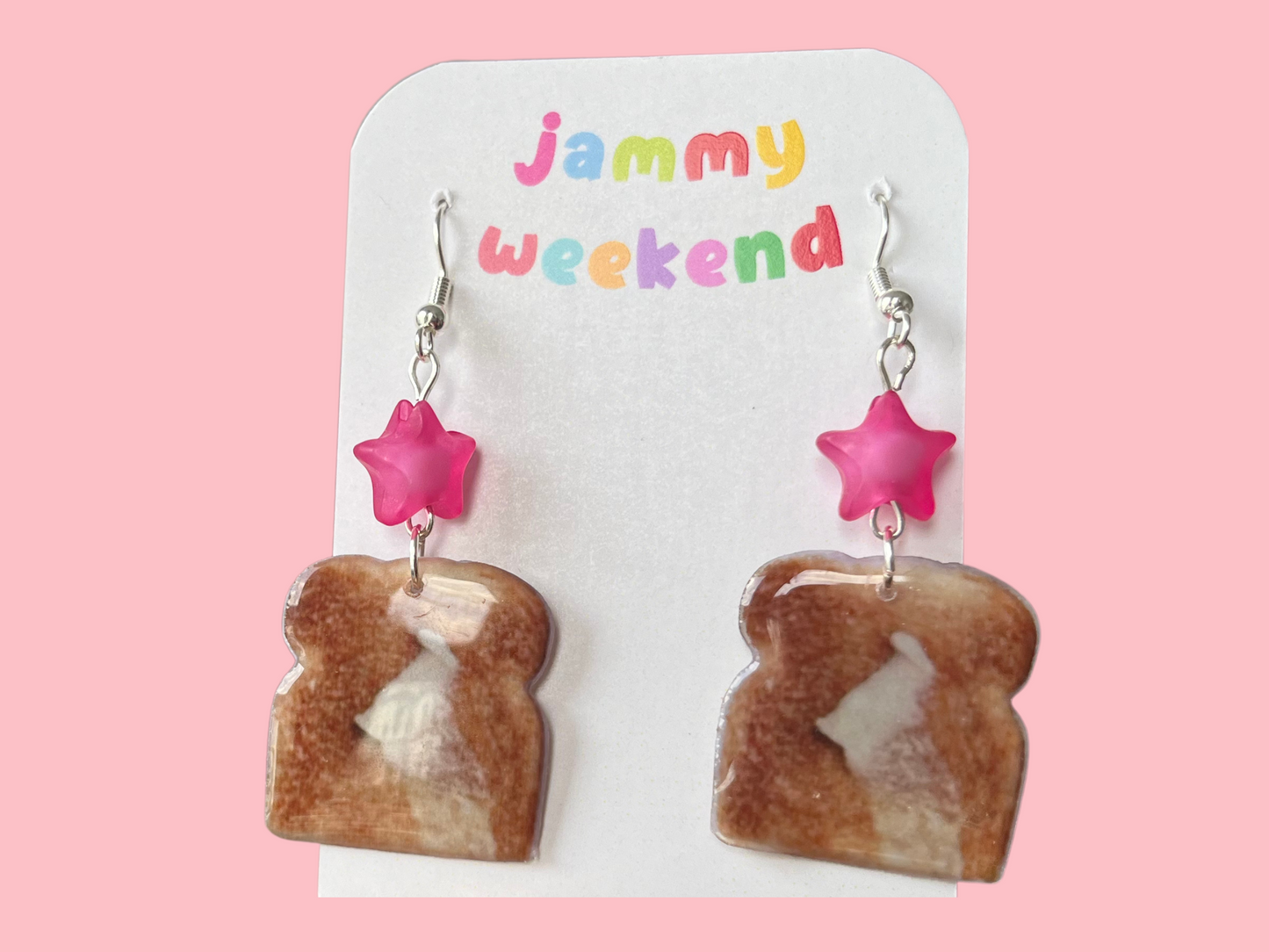 Colourful Toast Earrings