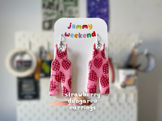 Strawberry Dungaree Earrings