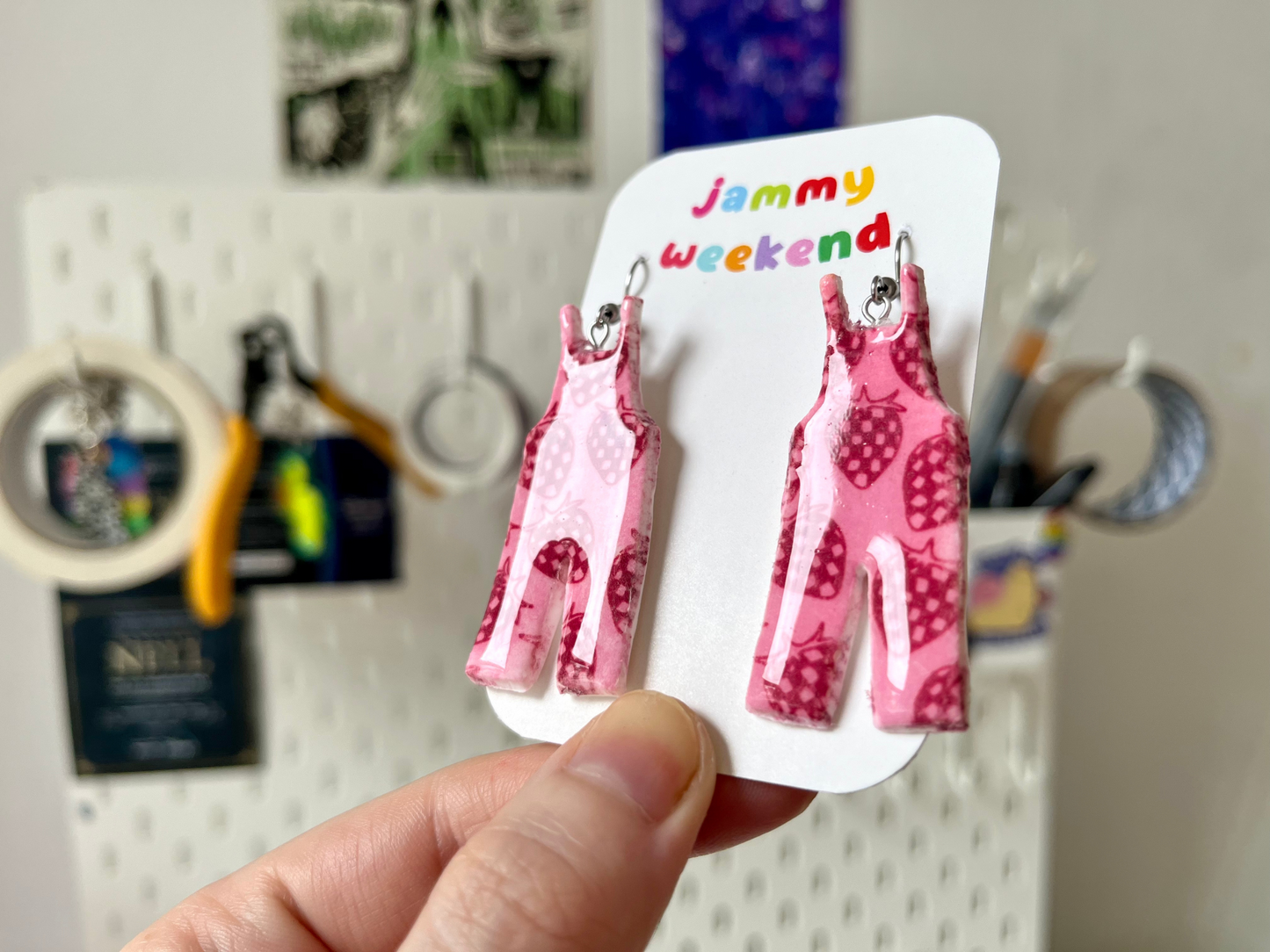 Strawberry Dungaree Earrings