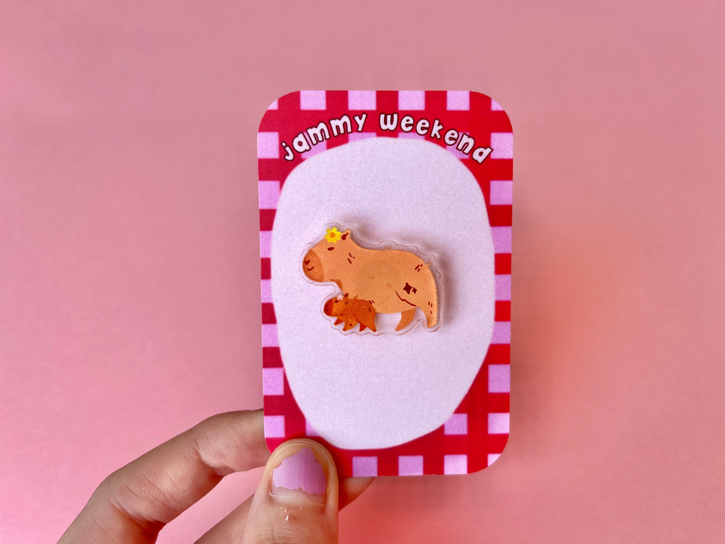 Capybara Family Pin