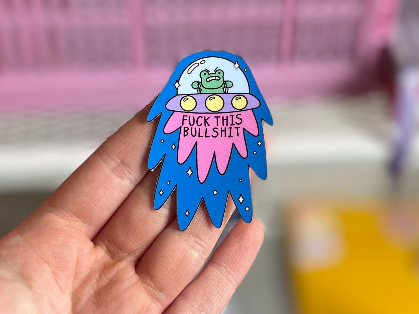 Fuck This Bullshit Frog Sticker