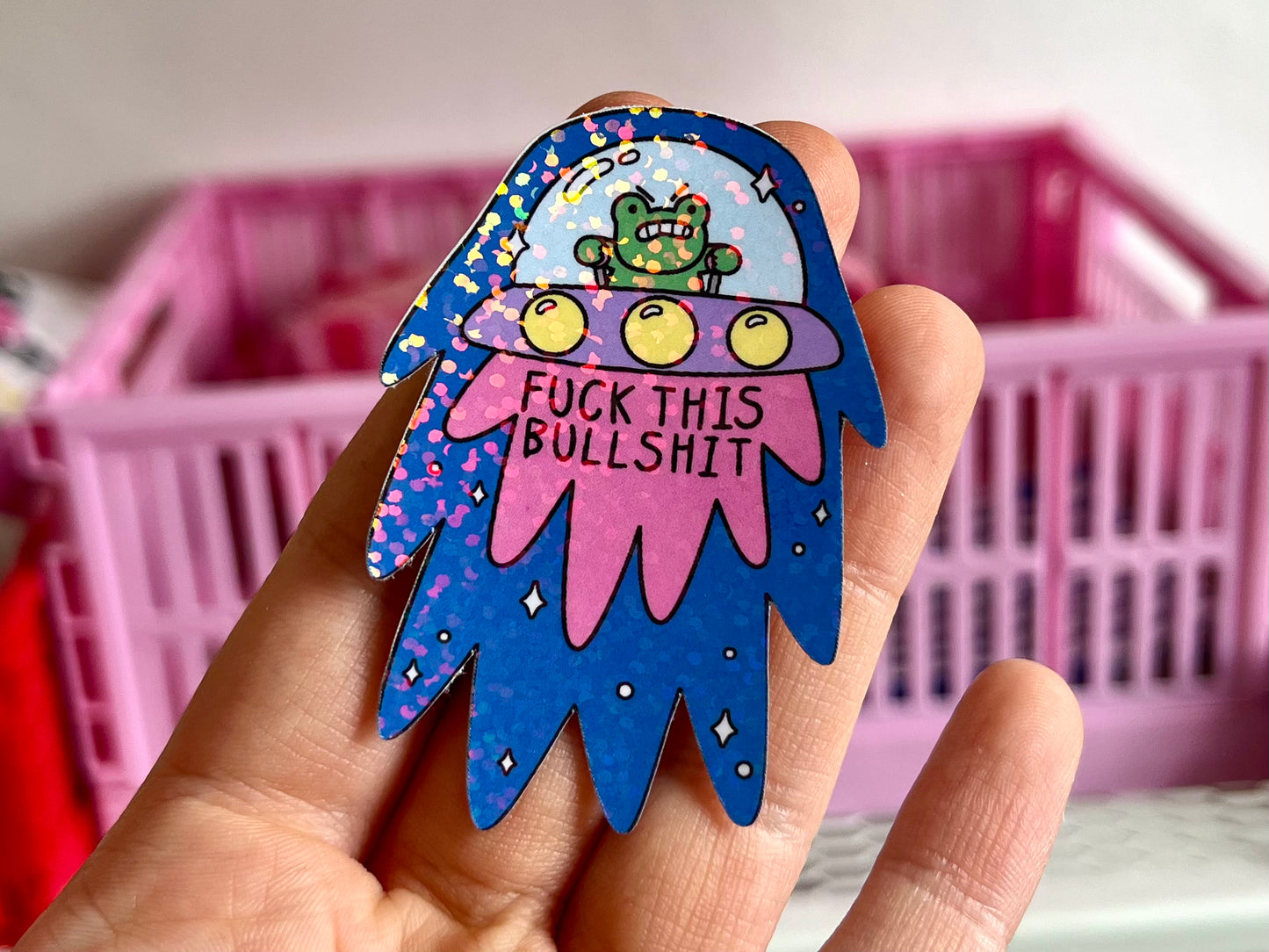 Fuck This Bullshit Frog Sticker