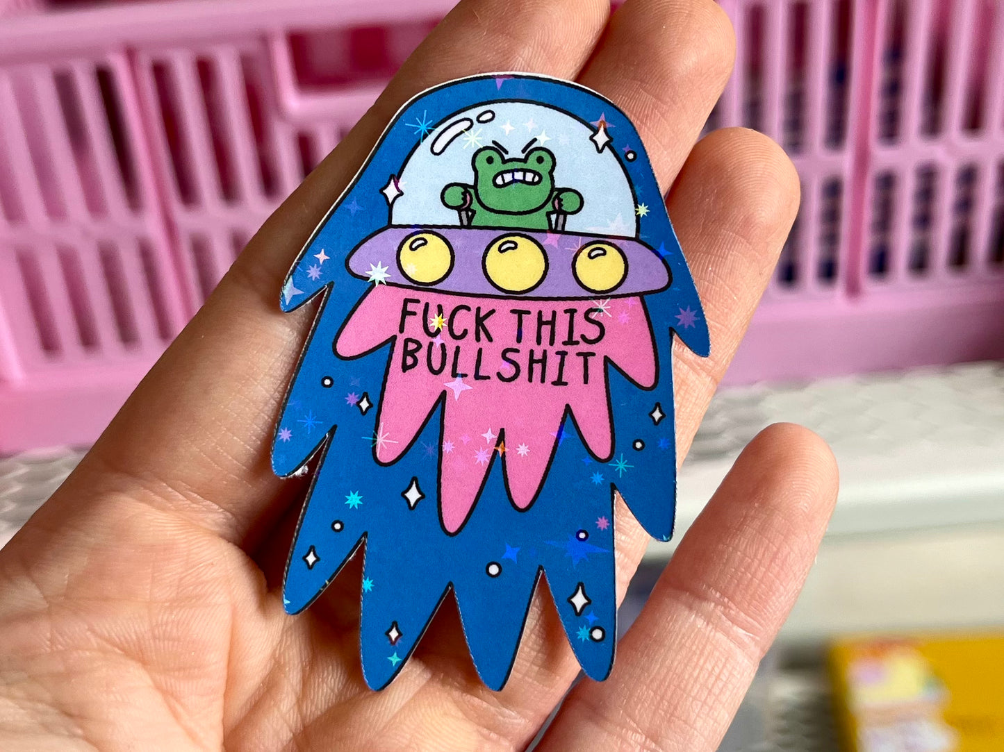 Fuck This Bullshit Frog Sticker