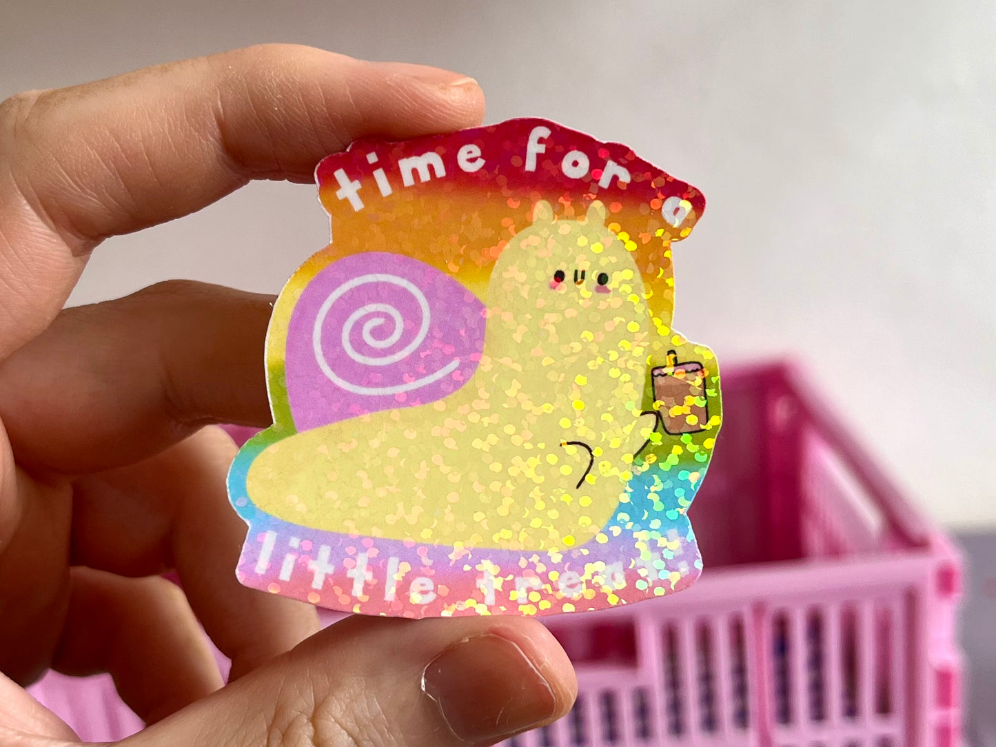 Time for A Little Treat Rainbow Sticker