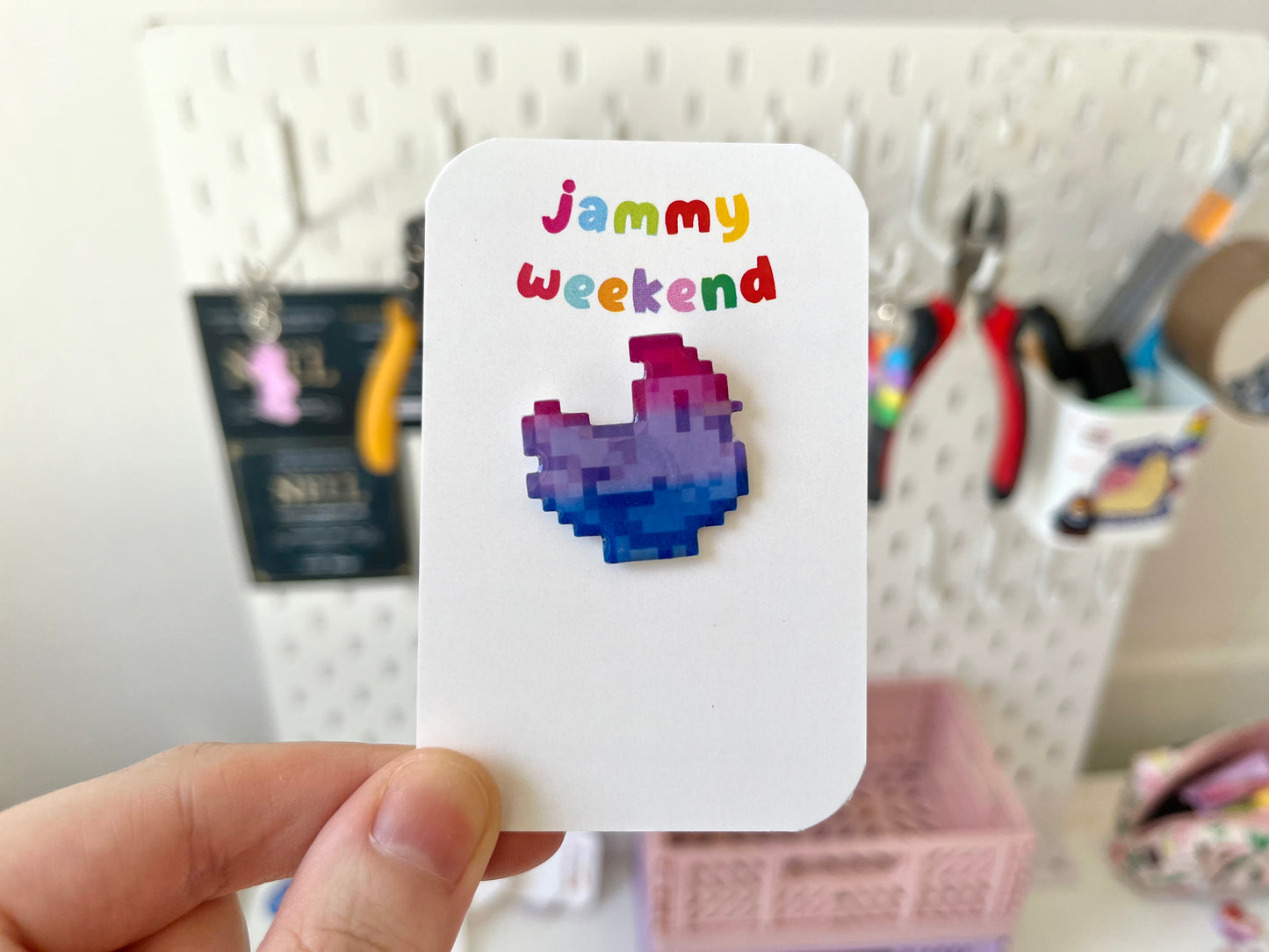 Pride Pixel Chickens Pin Badge