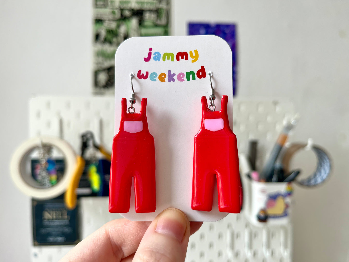 Colourful Dungaree Earrings