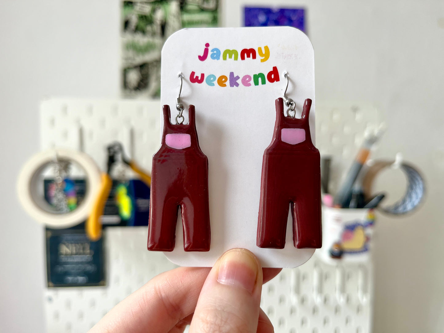 Colourful Dungaree Earrings