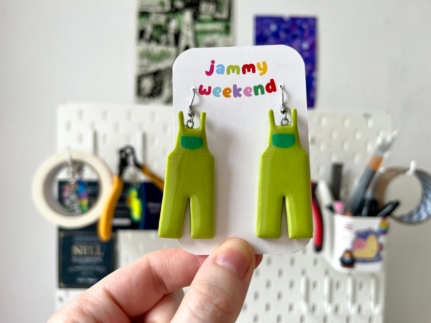 Colourful Dungaree Earrings