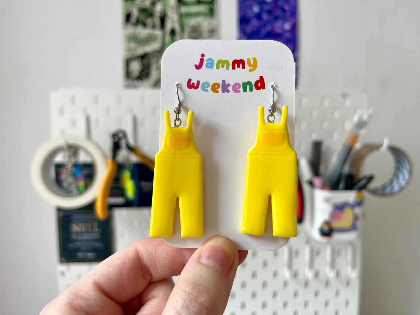 Colourful Dungaree Earrings