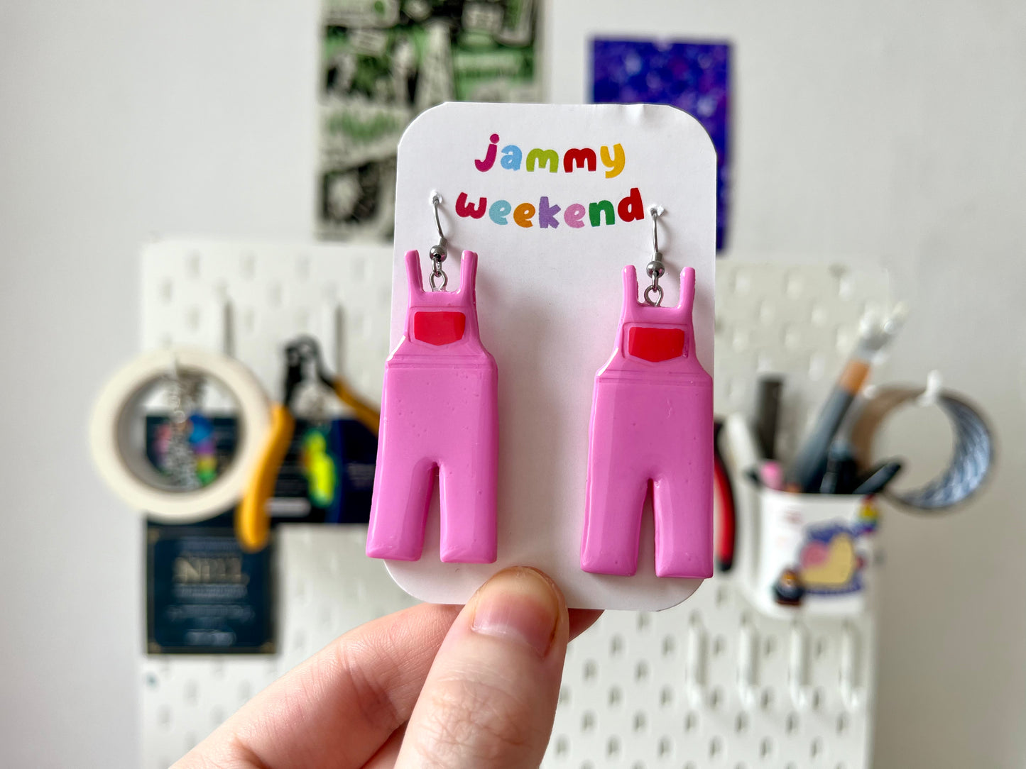 Colourful Dungaree Earrings