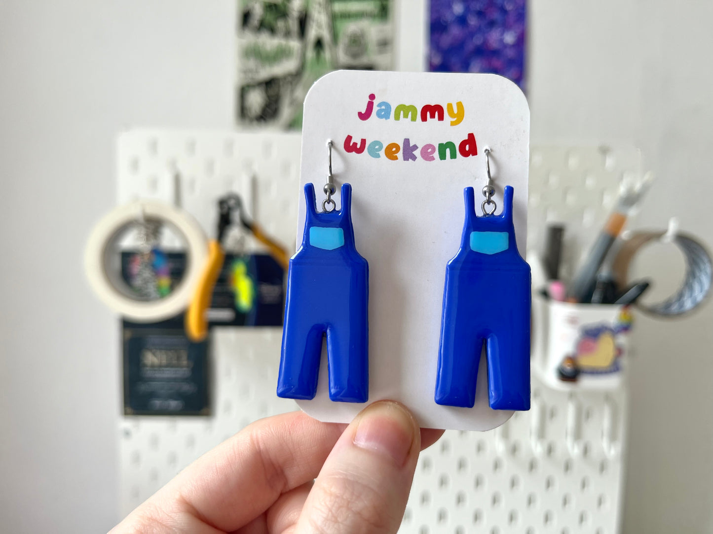 Colourful Dungaree Earrings