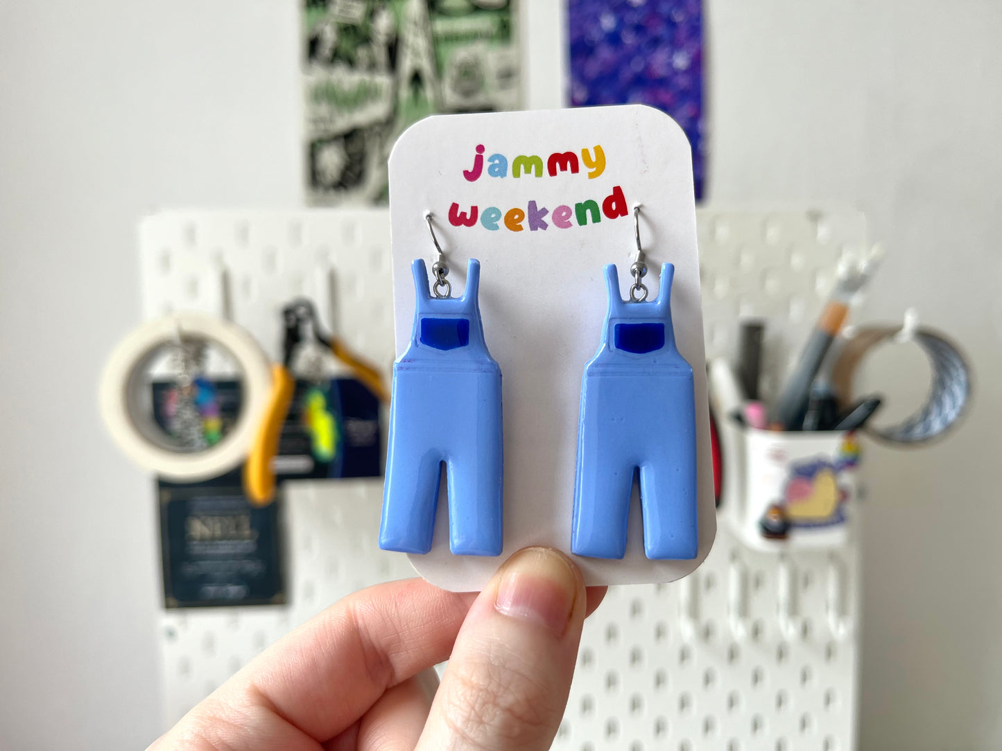 Colourful Dungaree Earrings