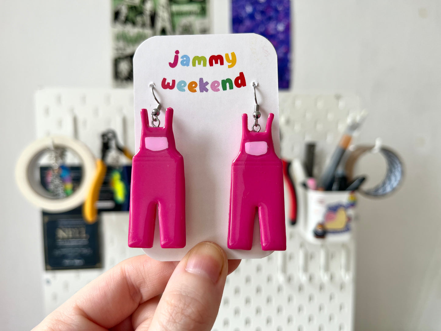 Colourful Dungaree Earrings
