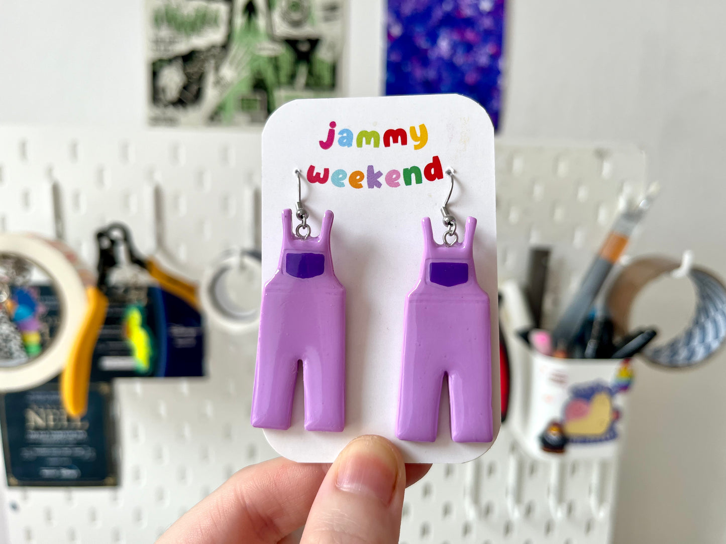 Colourful Dungaree Earrings