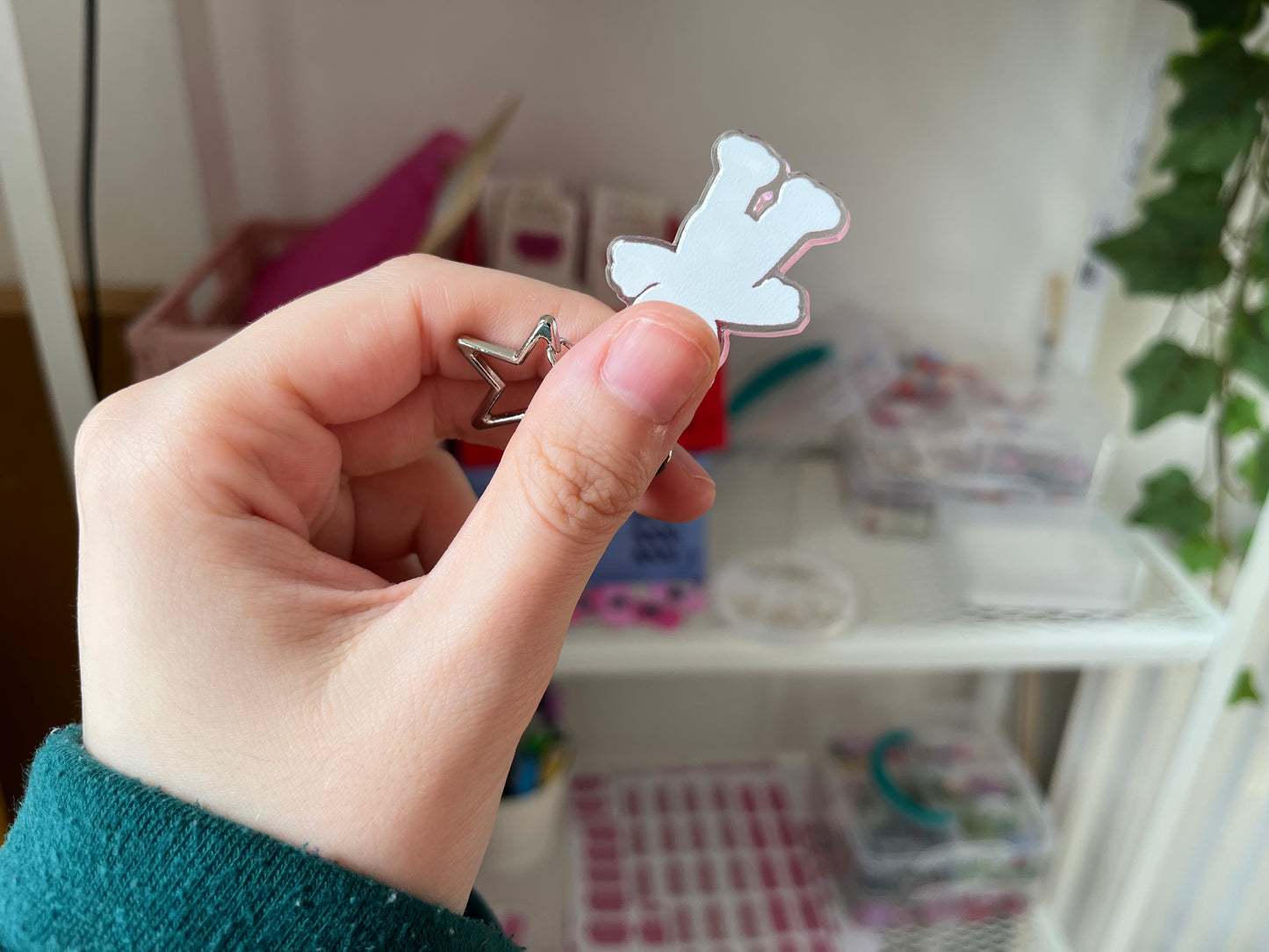 Spring Frog Acrylic Keychain