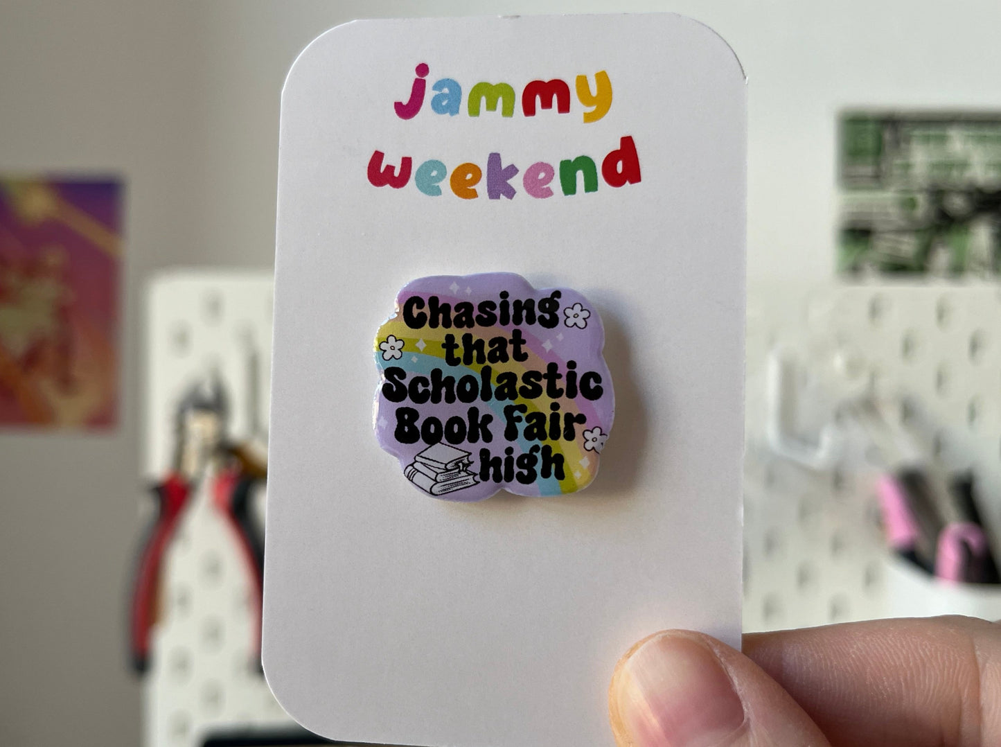 Chasing that Scholastic Book Fair High pin