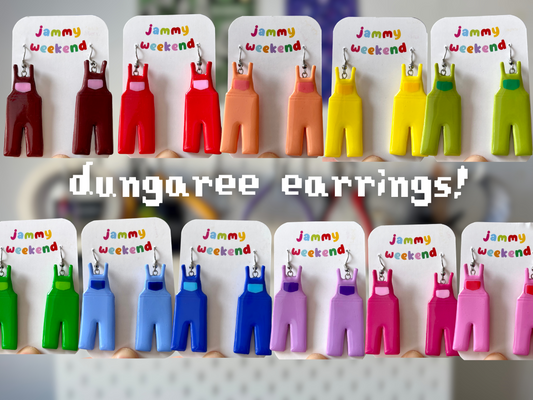 Colourful Dungaree Earrings