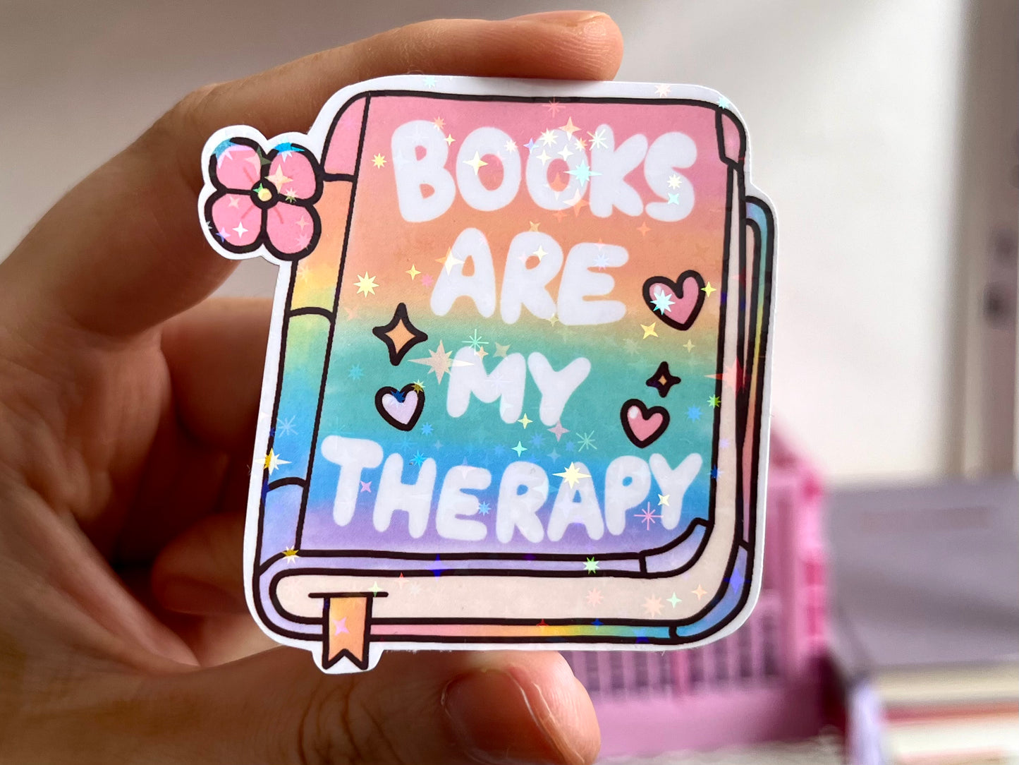 Books are My Therapy Sticker