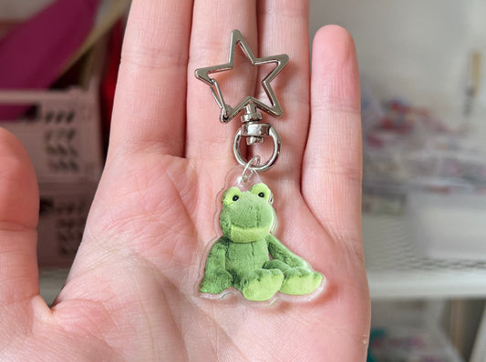 Green Frog Plush Keychain
