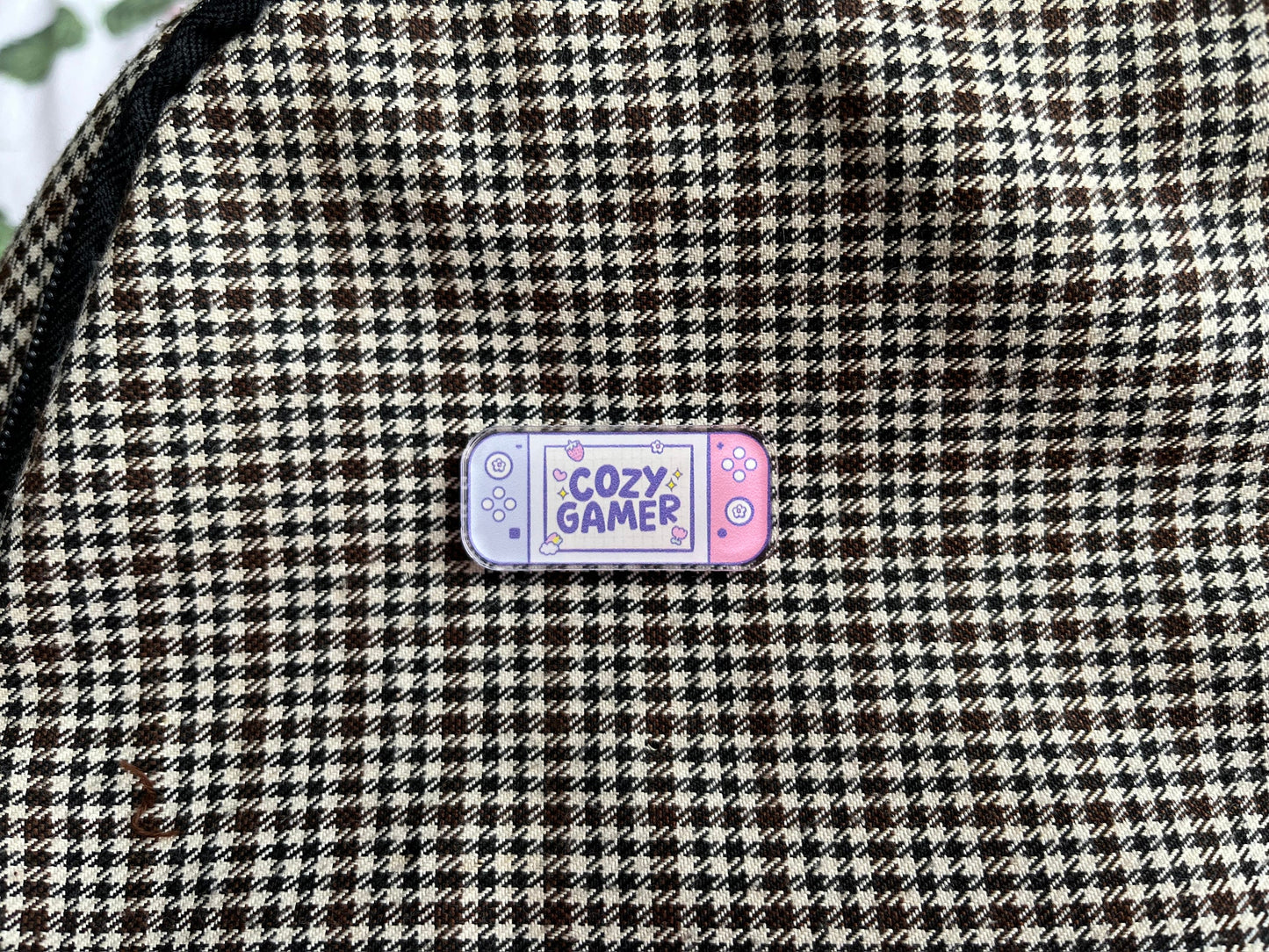 Cosy Gamer Acrylic Pin Badge