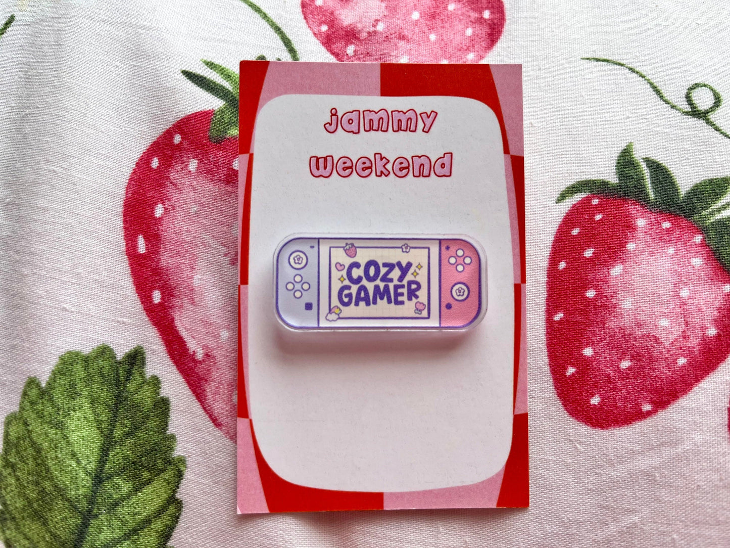 Cosy Gamer Acrylic Pin Badge